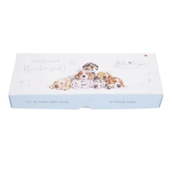 Wrendale Designs Little Wren Little Paws Dog Bamboo Baby Socks - 0-6 Months