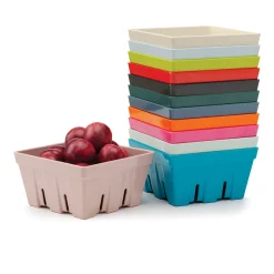 Zeal 19cm Melamine Berry Box & Colander - Duck Egg Blue